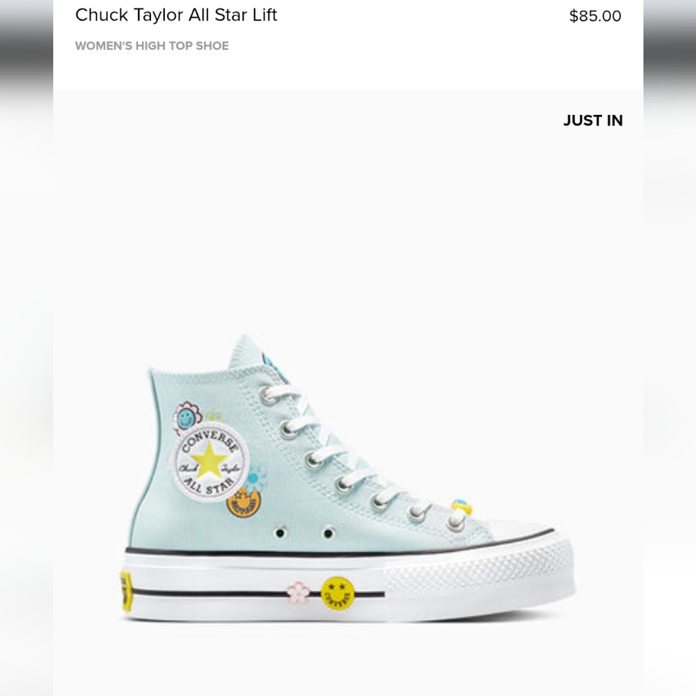 Converse Chuck Taylor All Star Lift High Top Sneakers - Light Blue BRAND NEW!